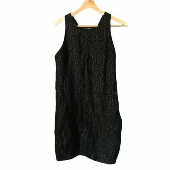 Club Monaco Black Animal Printed A-Line Shift Cocktail Dress 6 - Picture 2 of 8